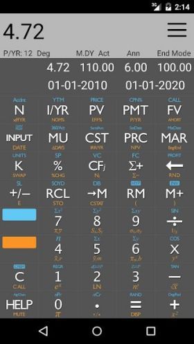 10bii Financial Calculator